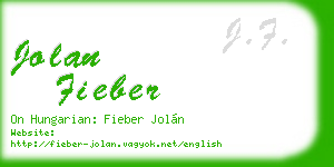 jolan fieber business card